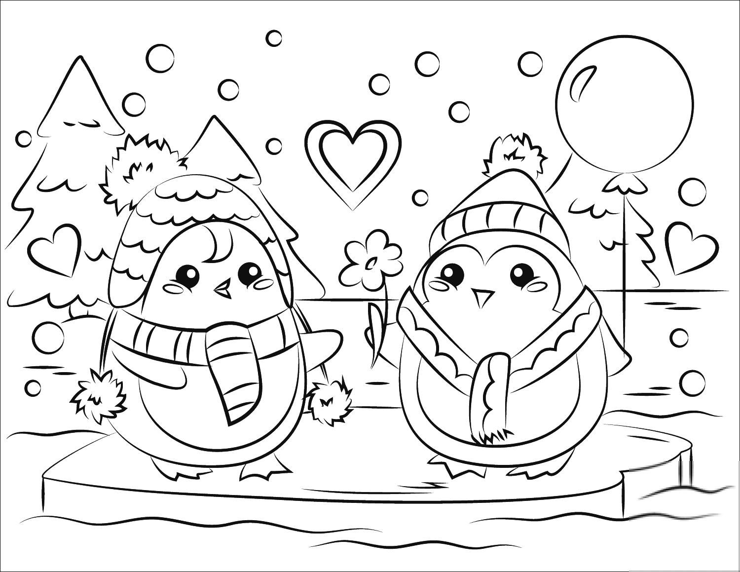Penguin Couple in Love