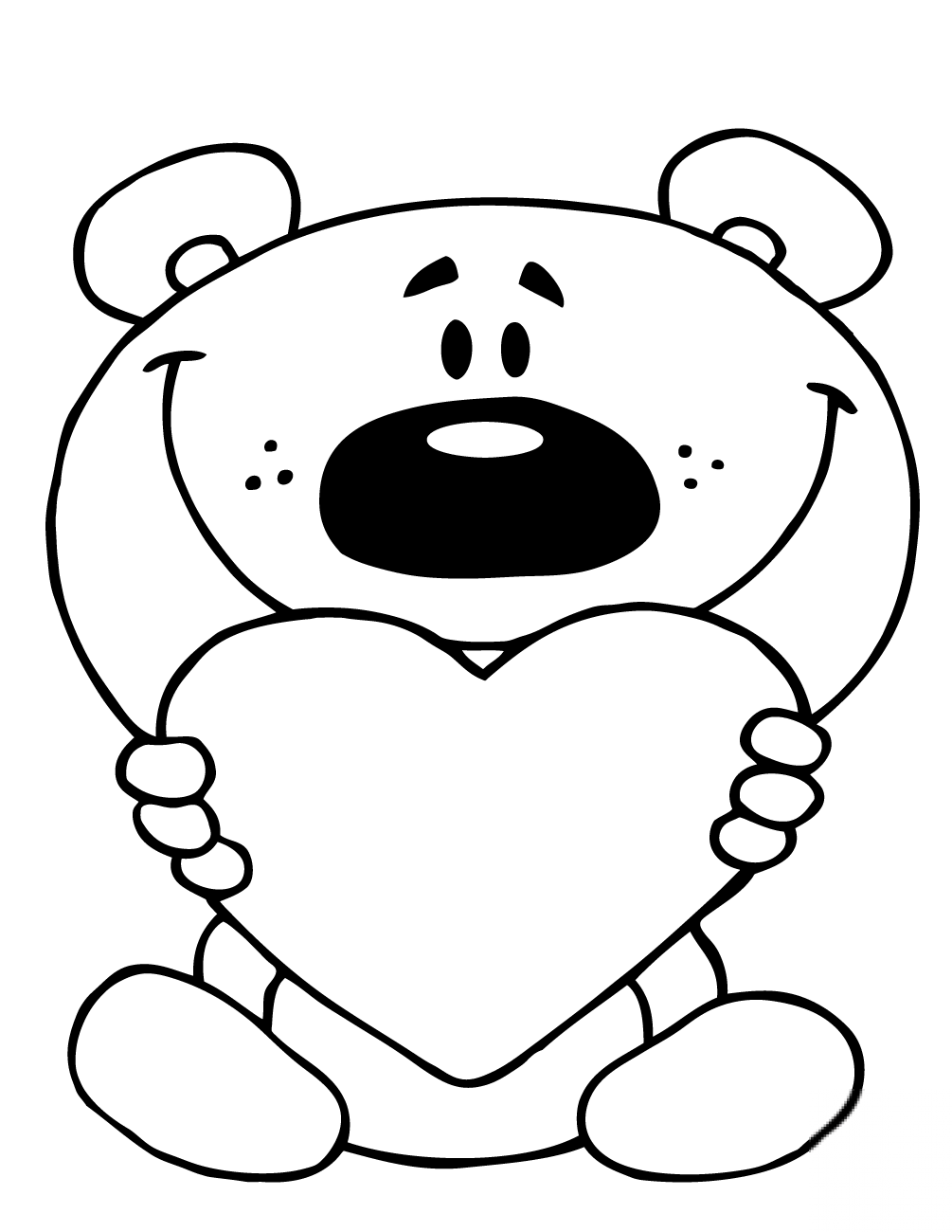 Teddy Bear Holding a Red Heart