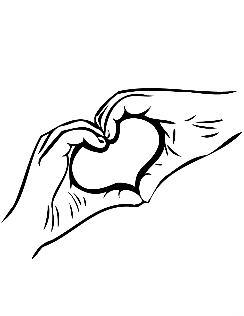 Two Hands Forming Shape of Heart
