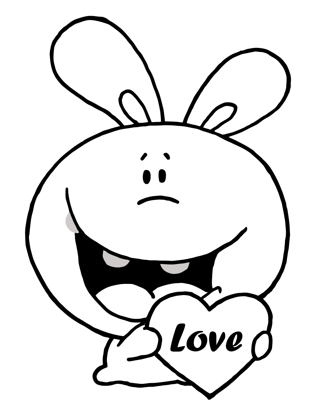 Romantic Rabbit Holds Heart