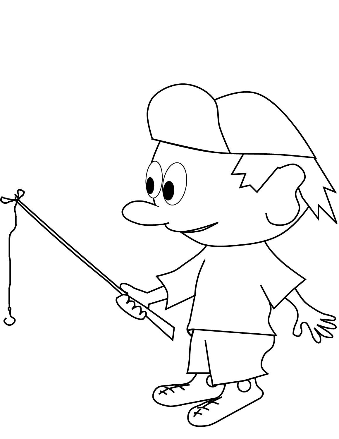 Cartoon Fisherman