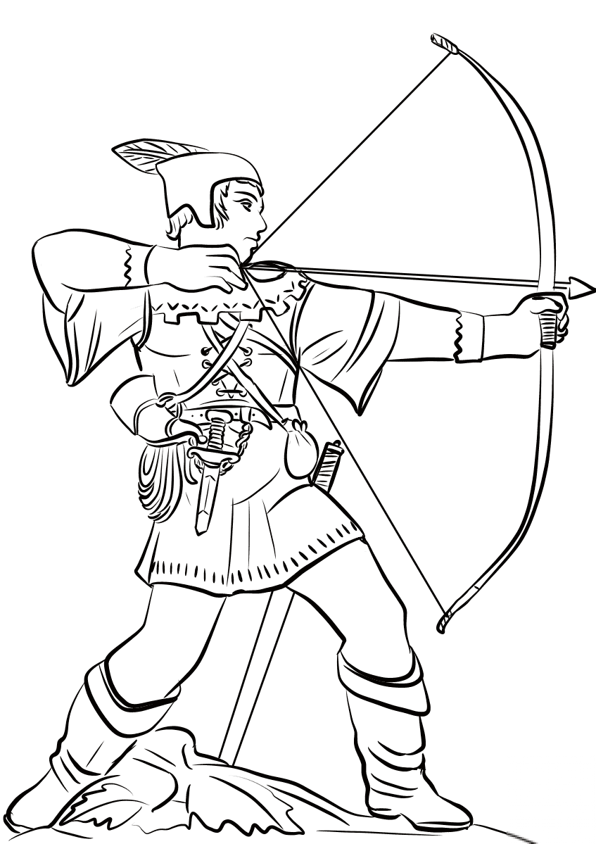 Robin Hood Shooting Arrow