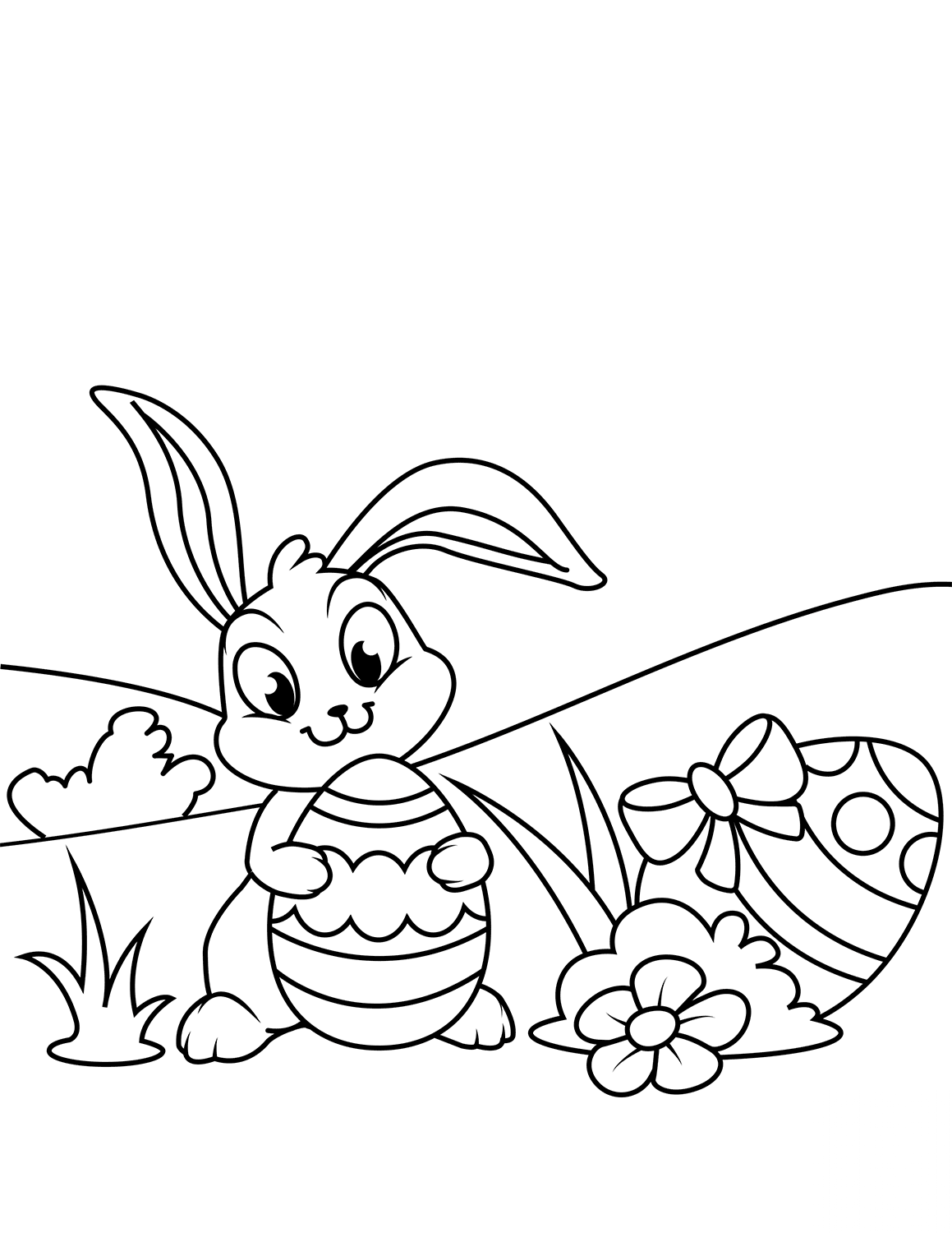 Easter Bunny and Eggs