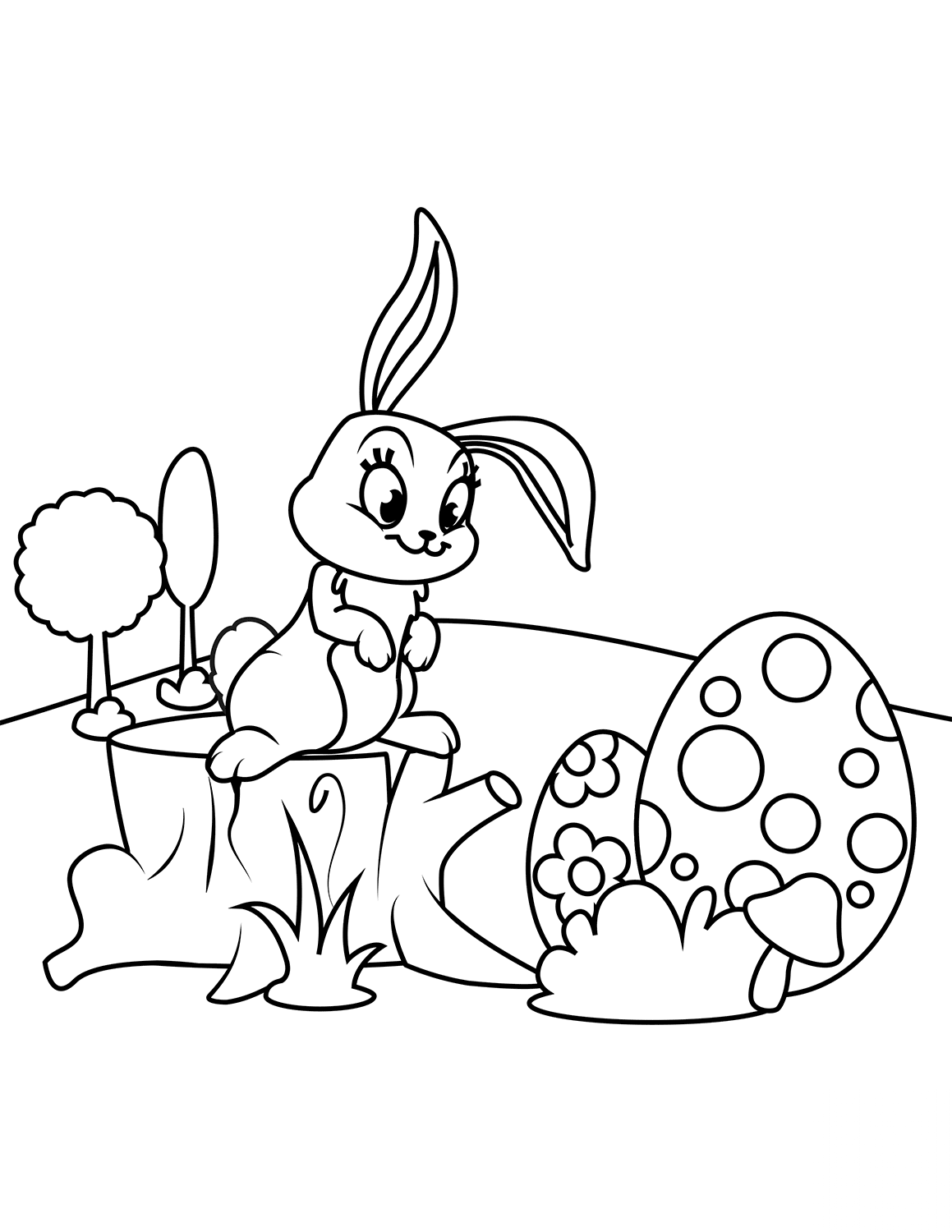 Cute Easter Bunny on Hemp