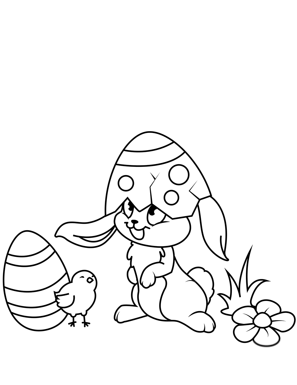 Cute Easter Chick and Bunny