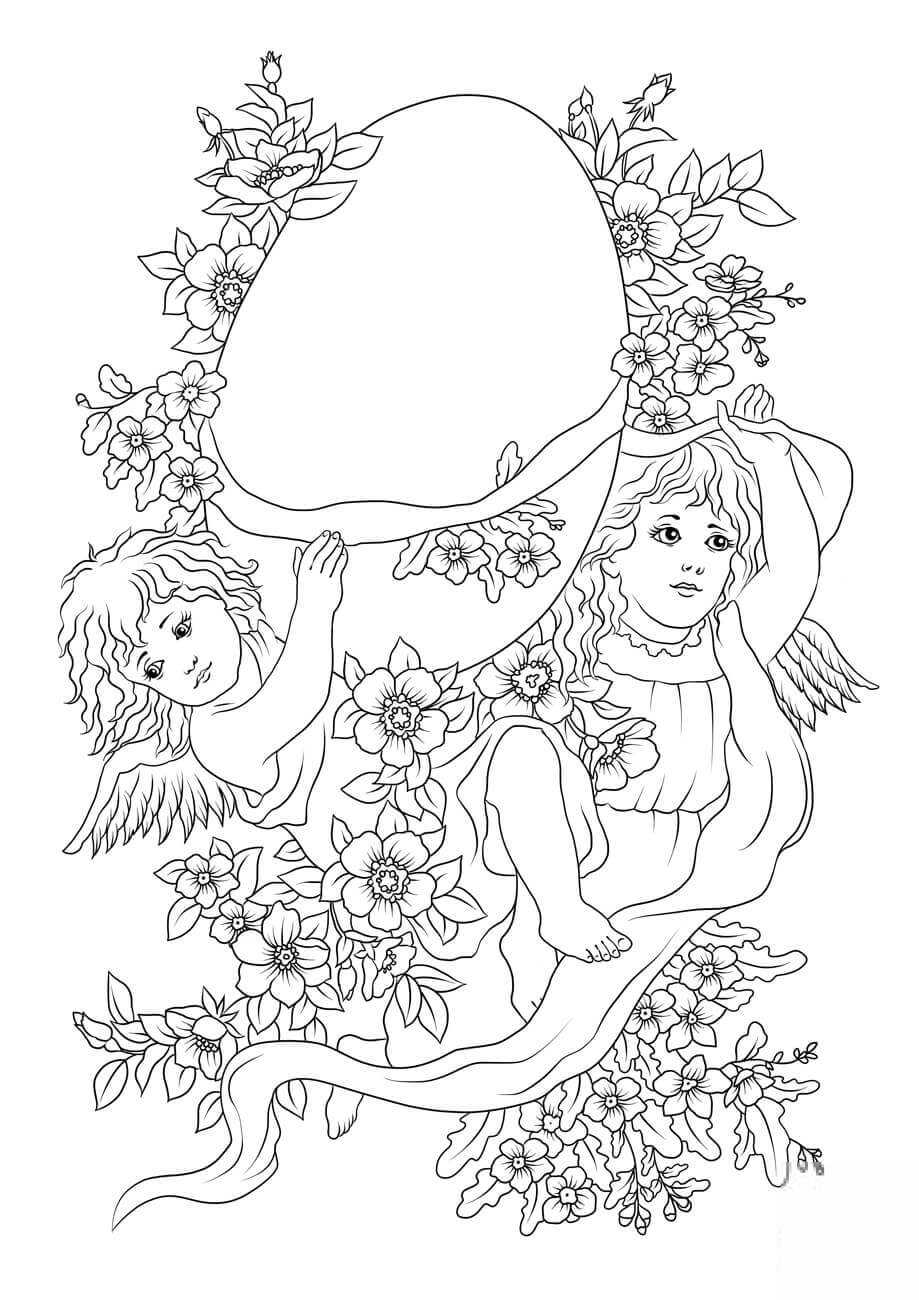 Angels are Carrying a Decorated...