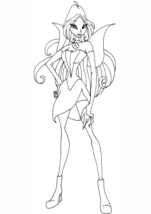 kolorowanka Winx Club Flora