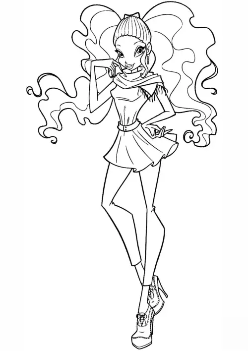 kolorowanka Winx Club Layla