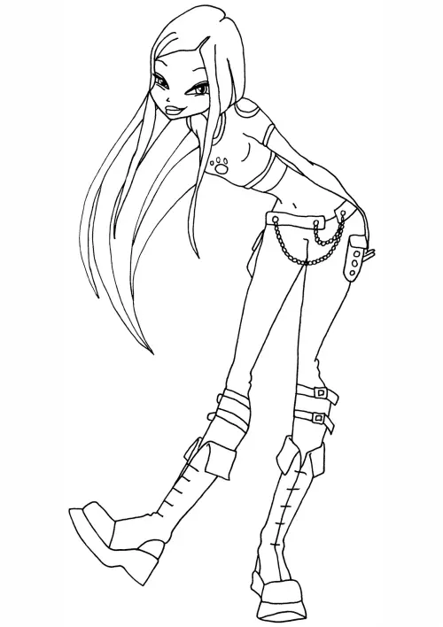 kolorowanka Winx Club Roxy