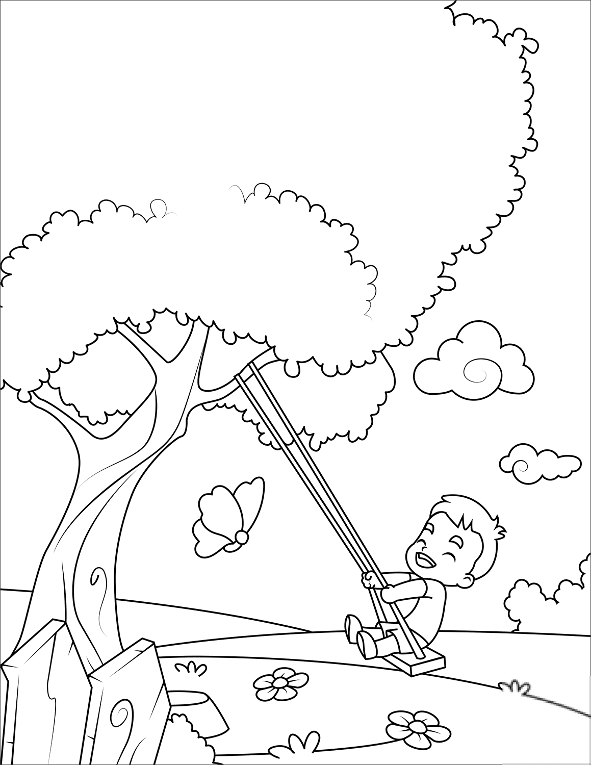 Boy on a Swing