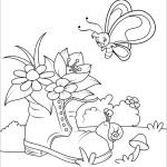 Snail, Butterfly and Old Shoe with...