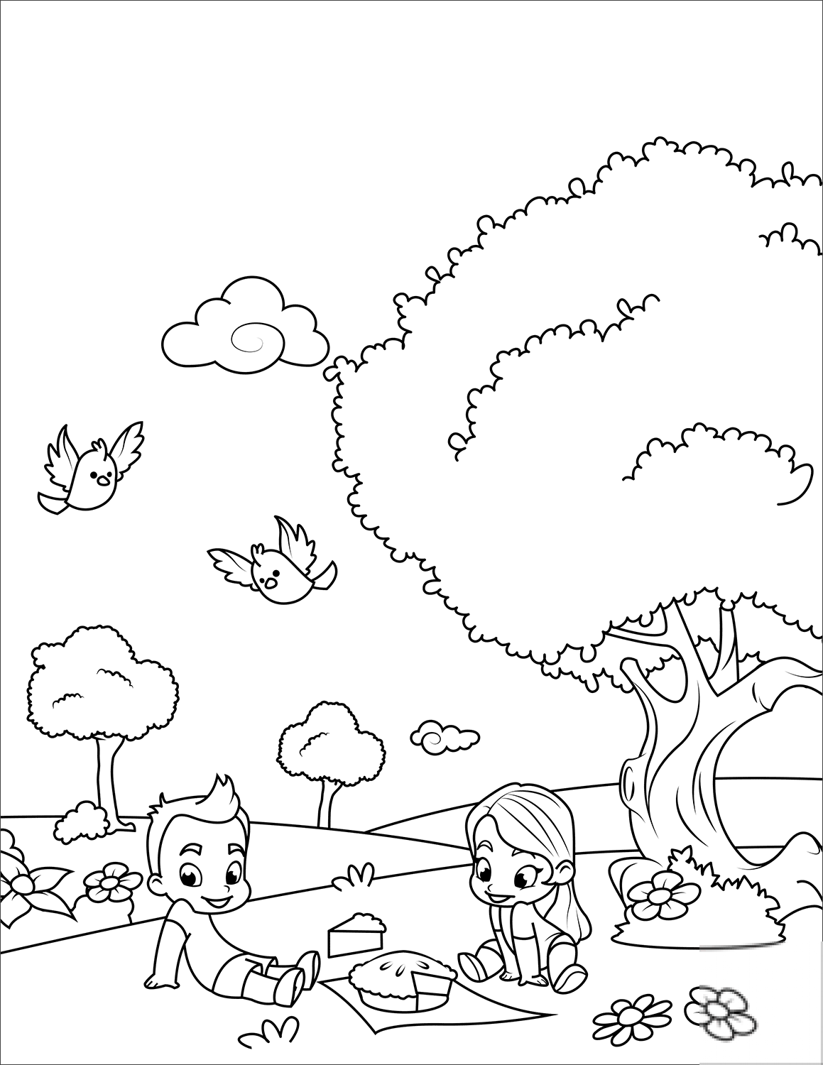 Boy and Girl on a Picnic