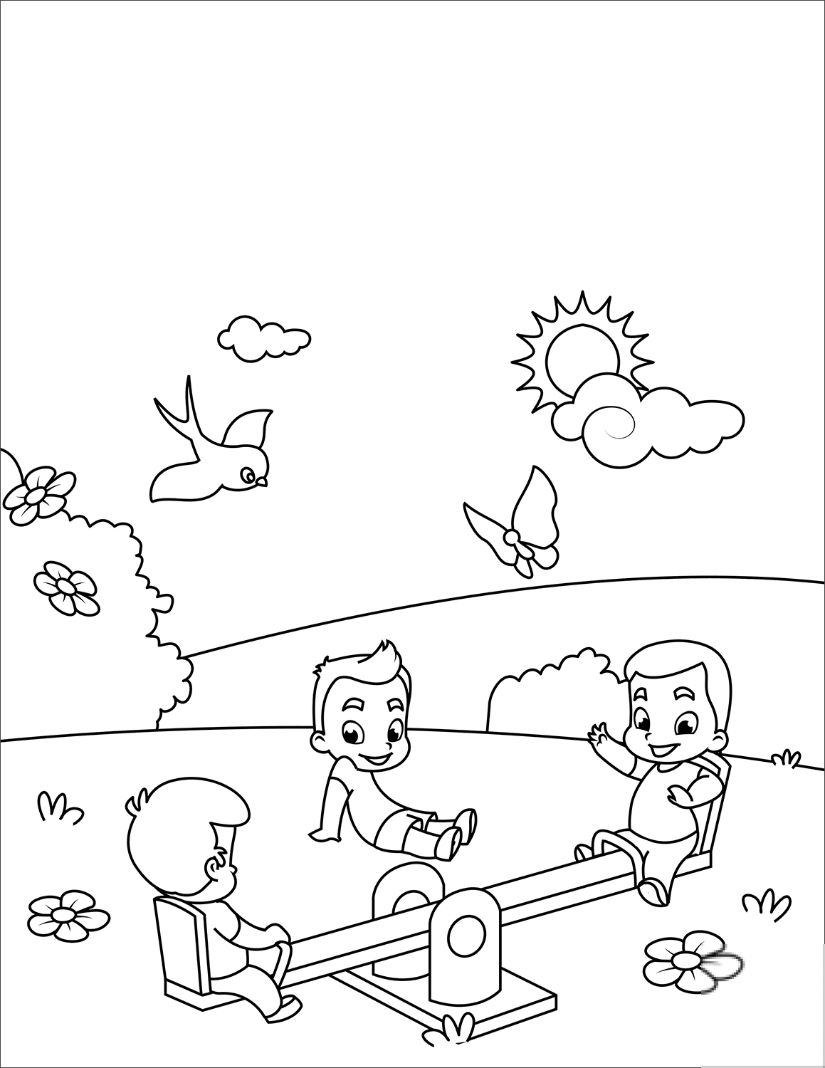 Kids Play at Seesaw