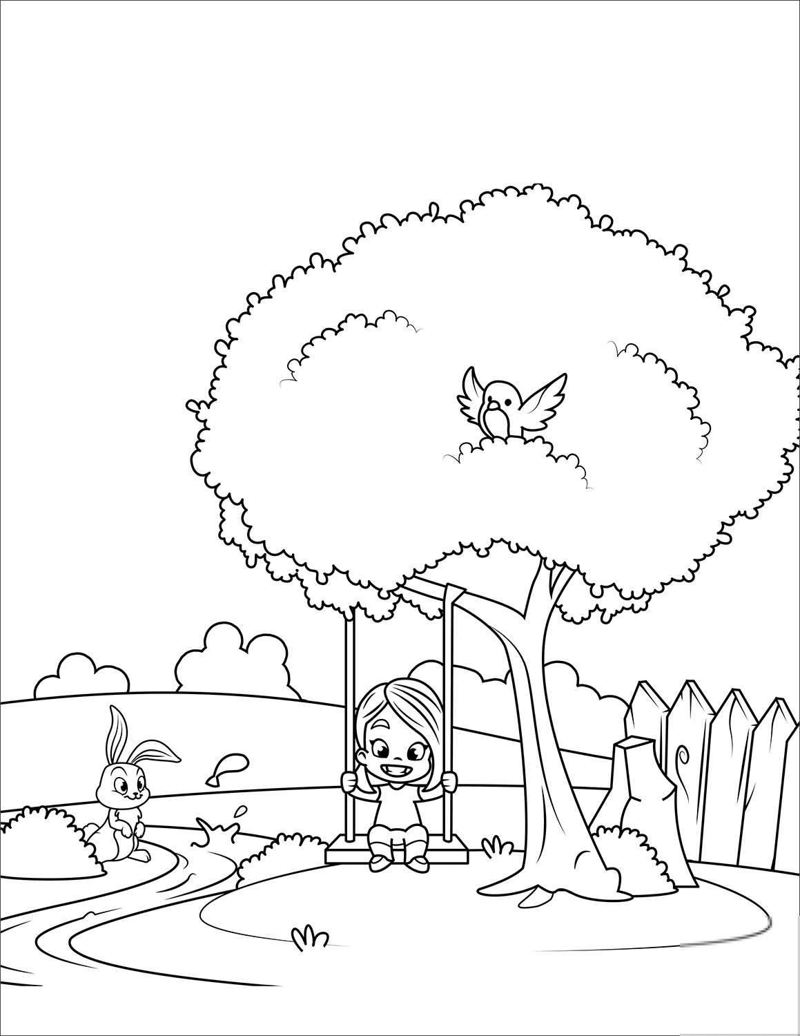 Girl on a Swing