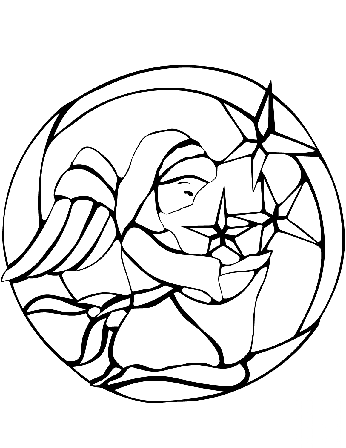 Christmas Angel Stained Glass