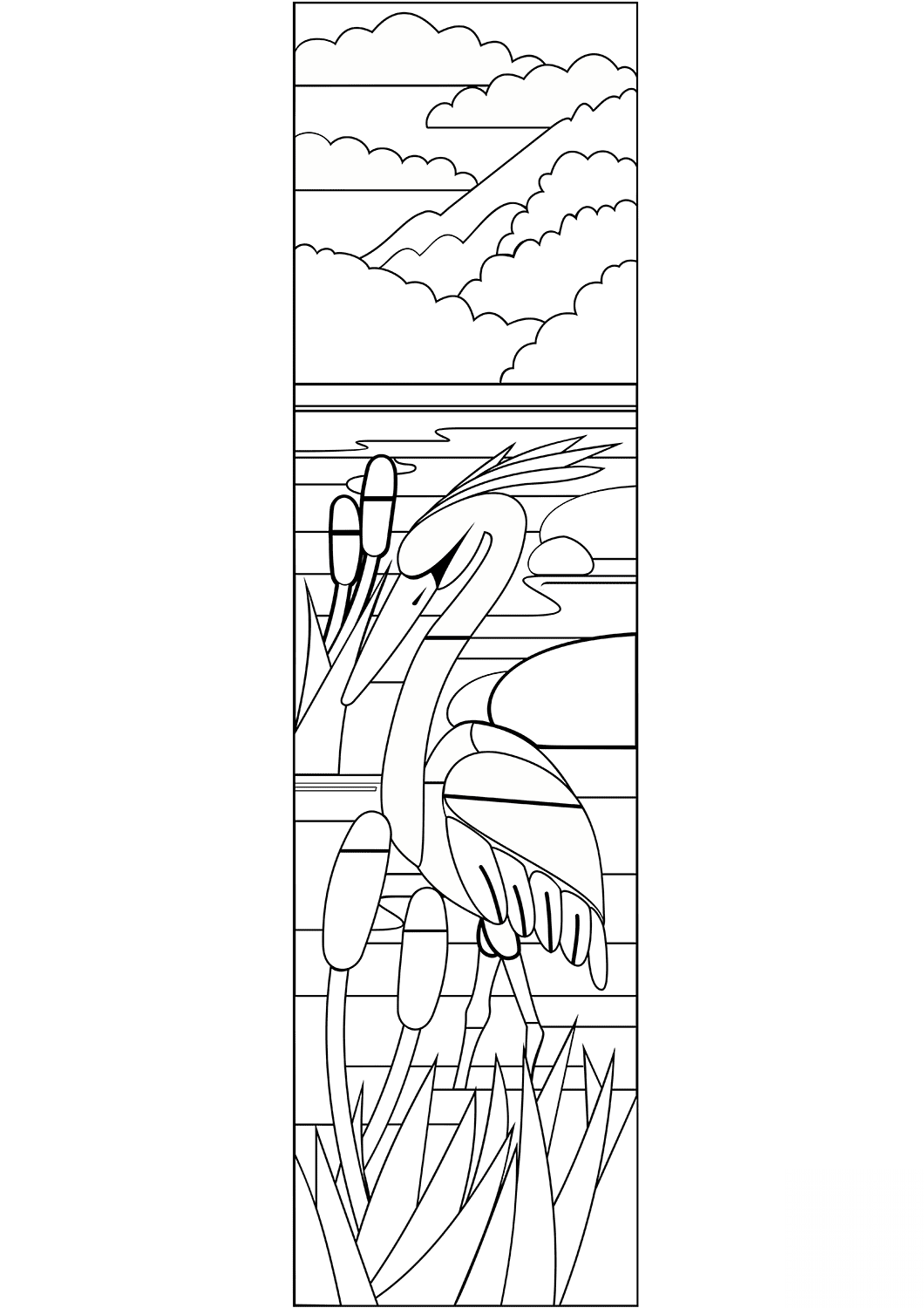 Stained Glass Stork