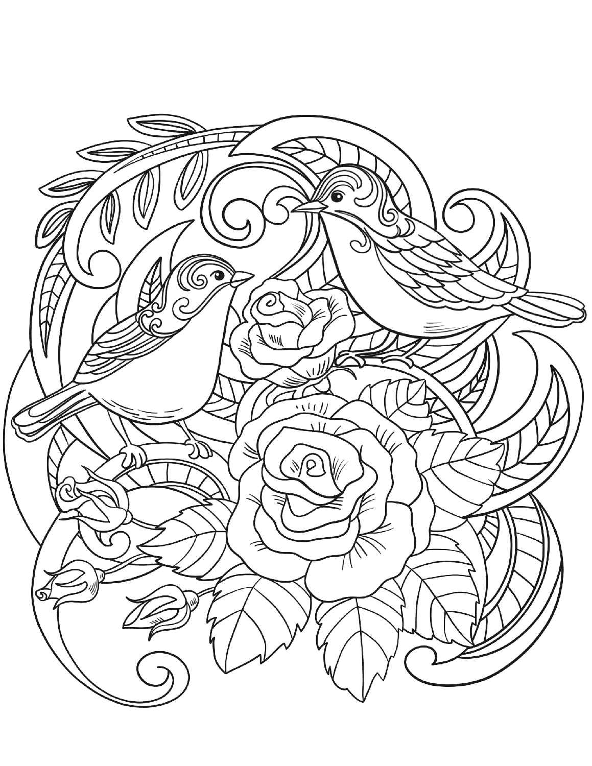 House Sparrow in Flowers