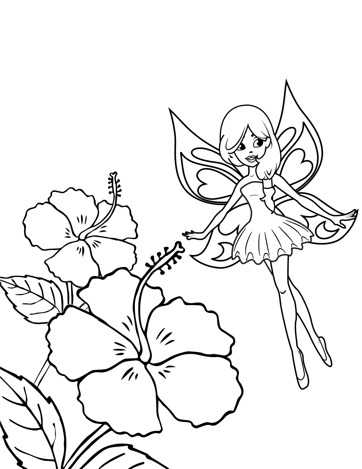 Fairy Flies over Hibiscus