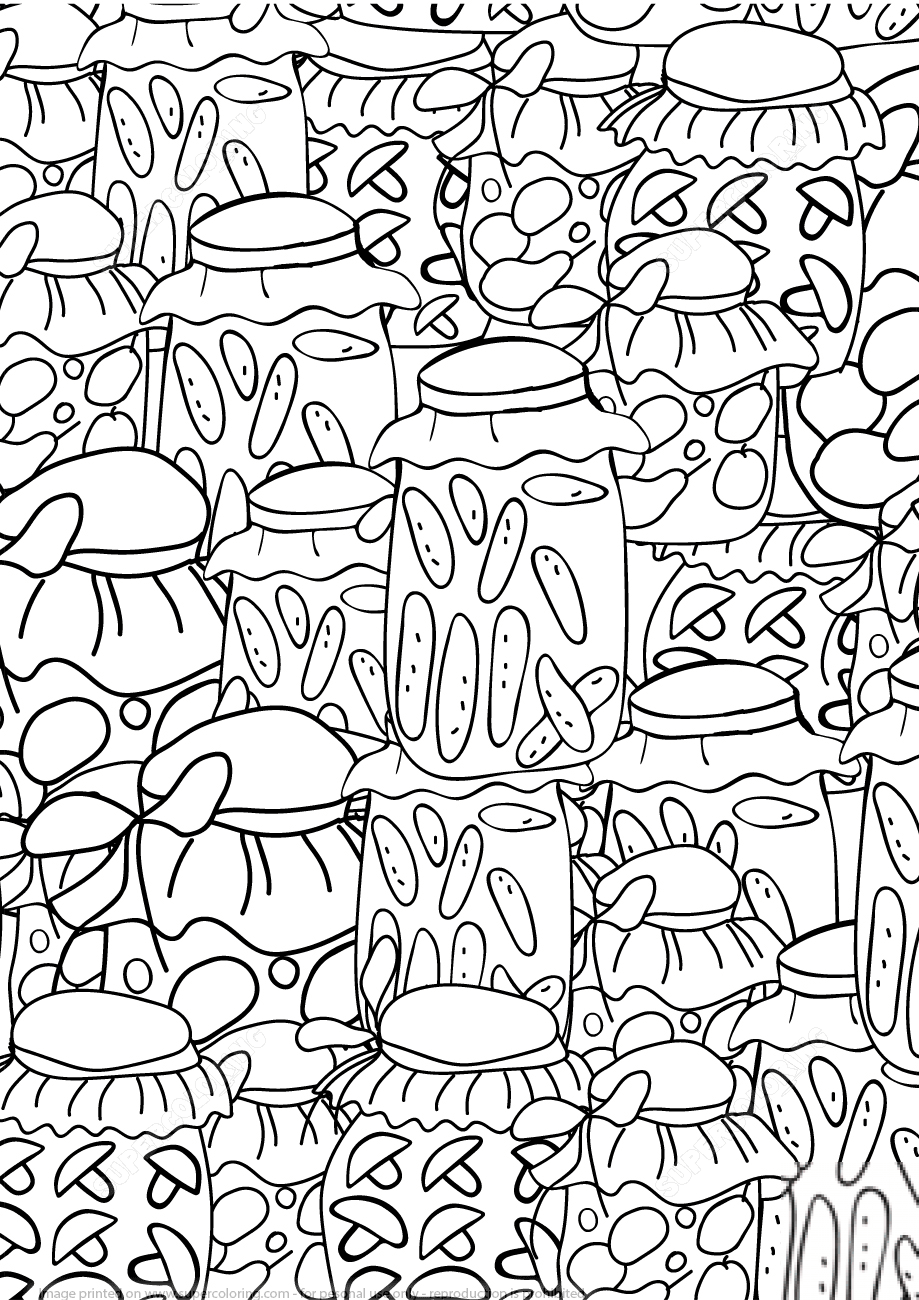 Szklane słoiki we wzorze Zentangle