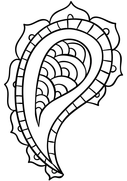 kolorowanka Wzory Paisley