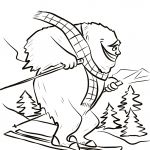 Yeti on Ski Slope