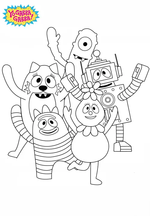 kolorowanka Yo Gabba Gabba!