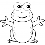 Happy Cartoon Frog