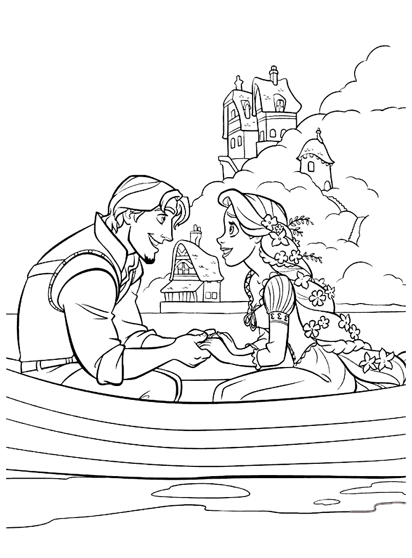 Flynn Rider and Rapunzel