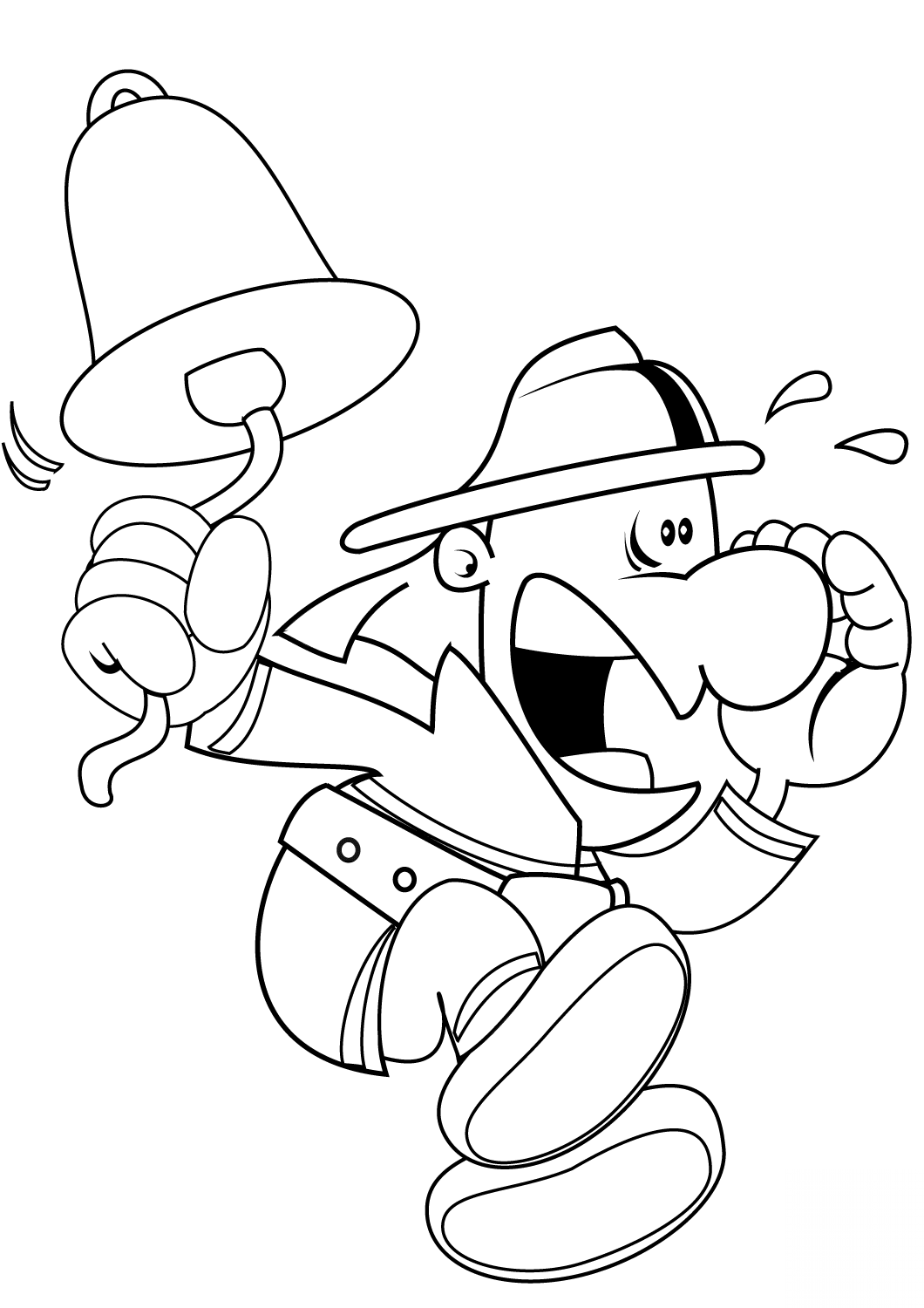 Fireman Ringing a Bell
