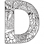 Letter D Zentangle