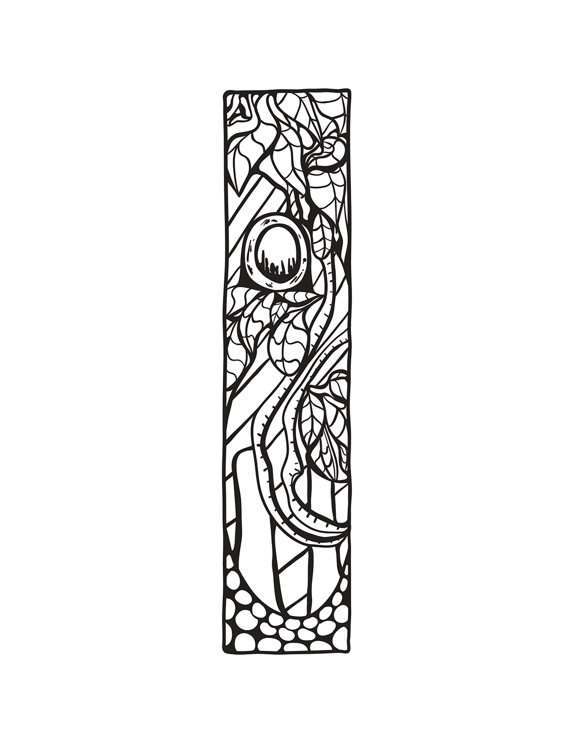 Letter I Zentangle
