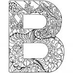 Letter B Zentangle