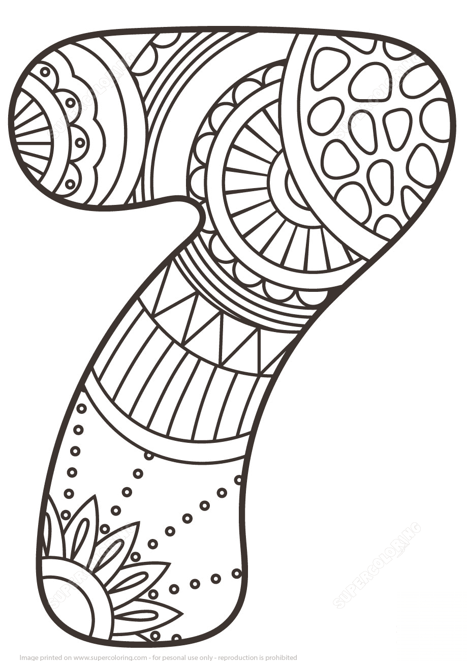 Number 7 Zentangle