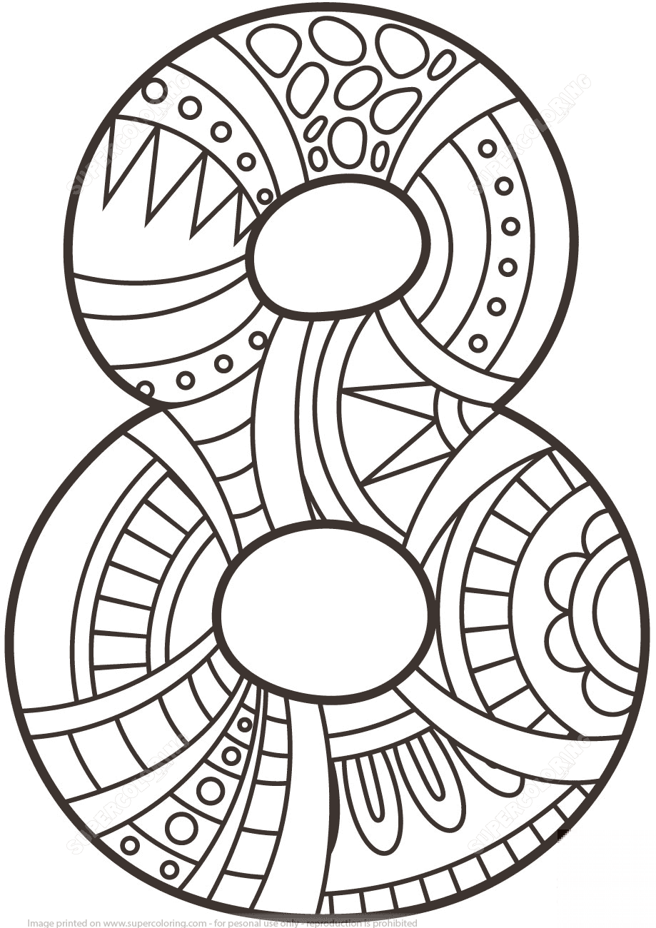 Number 8 Zentangle