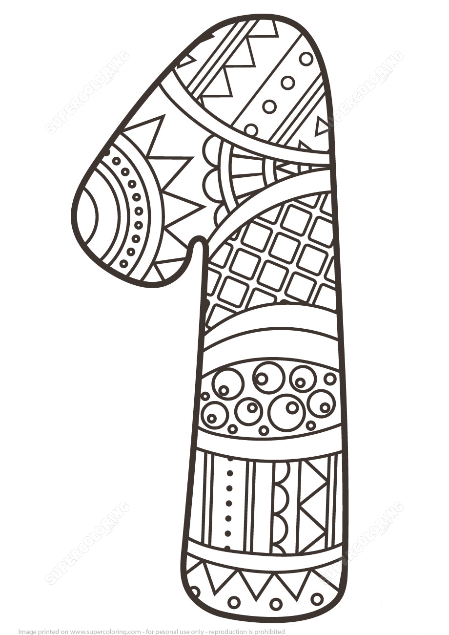 Number 1 Zentangle