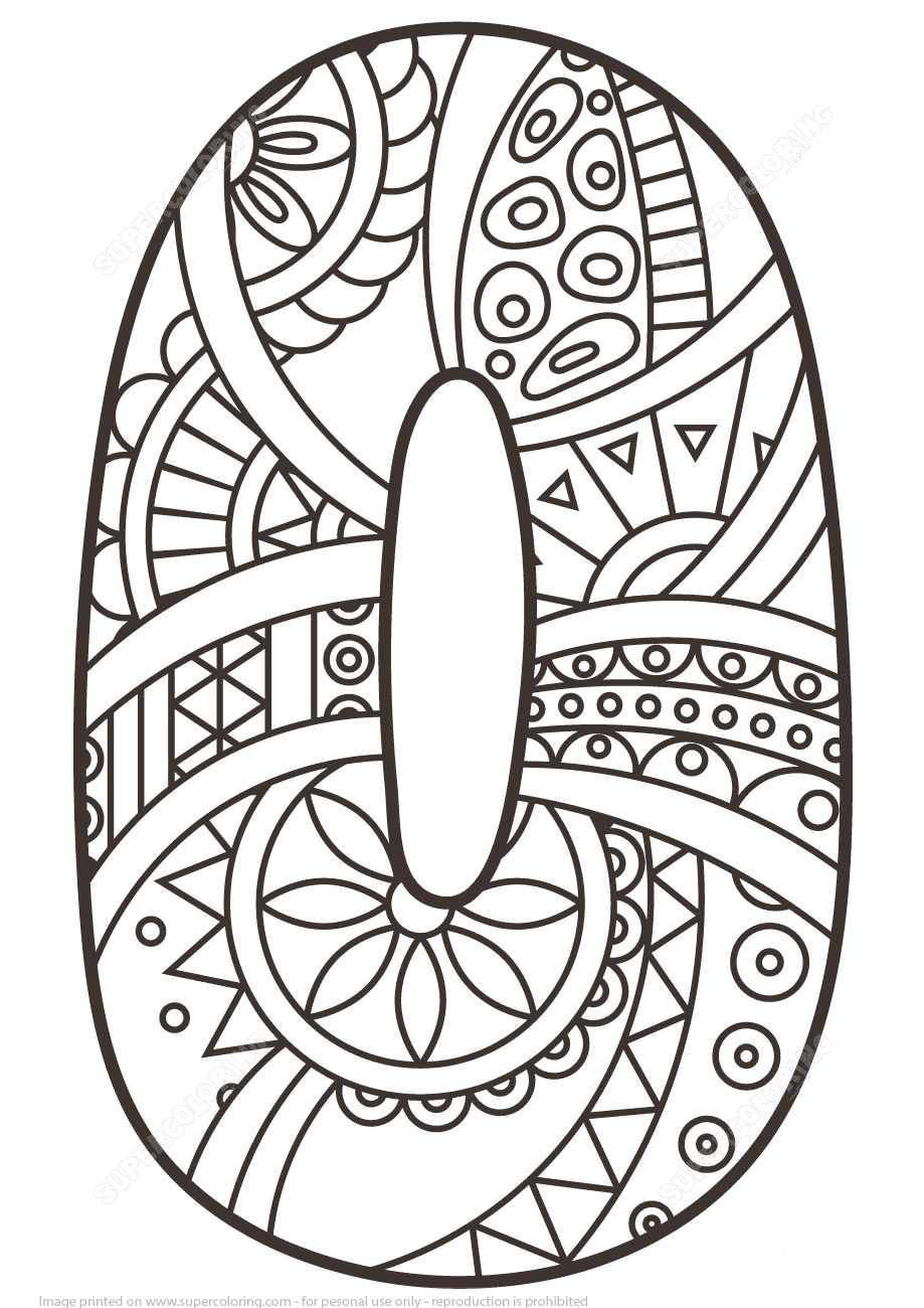 Number 0 Zentangle