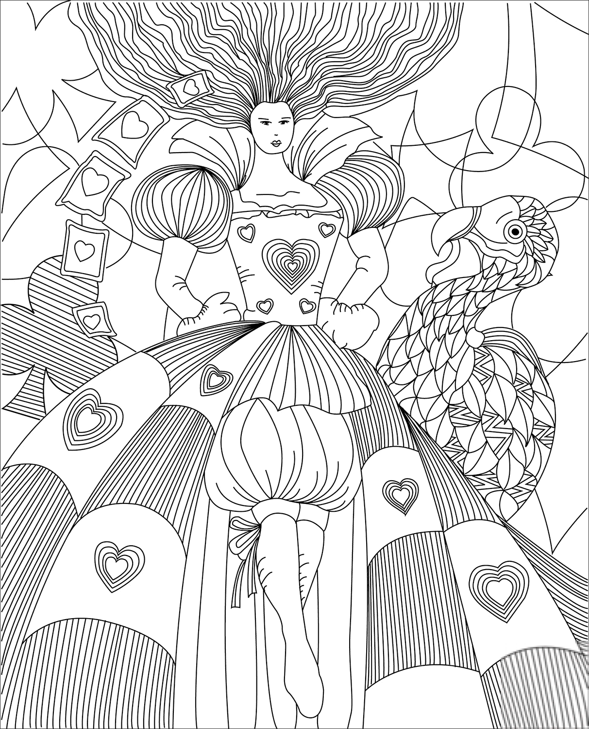 Queen of Hearts and the Dodo Bird