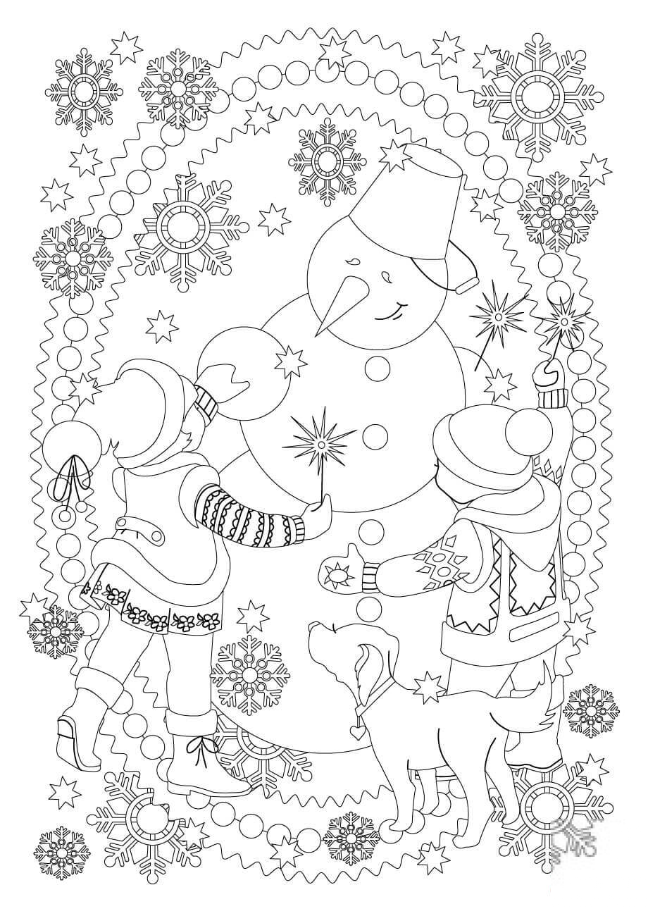 A Girl, a Boy, a Dog, and a Snowman...