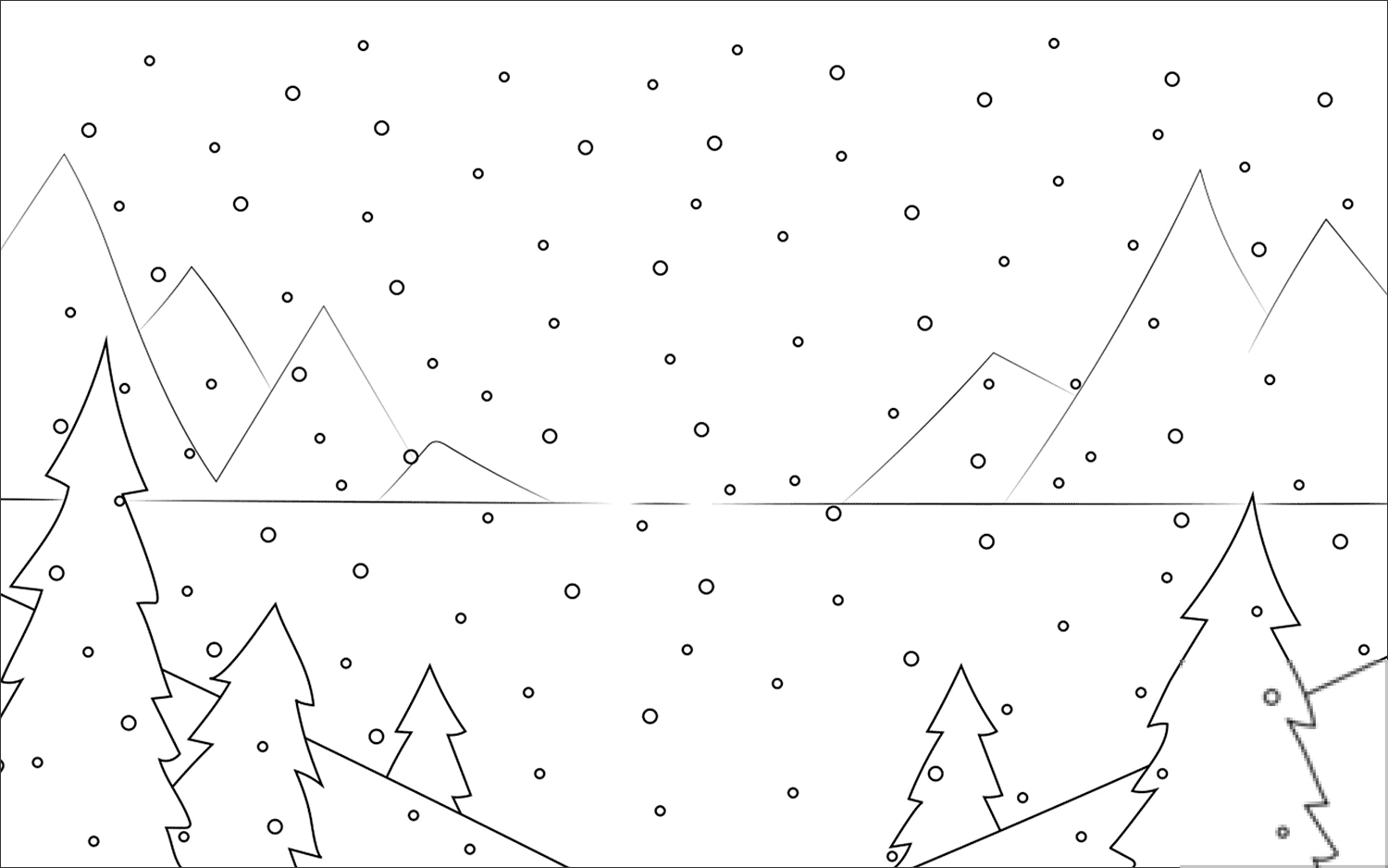 Winter Mountain Scene