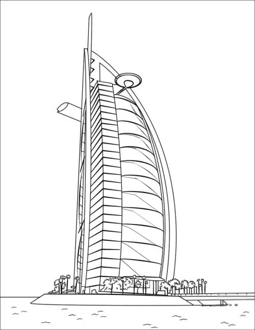 kolorowanka Zjednoczone Emiraty Arabskie