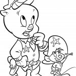 Porky Pig and Speedy Gonzalez