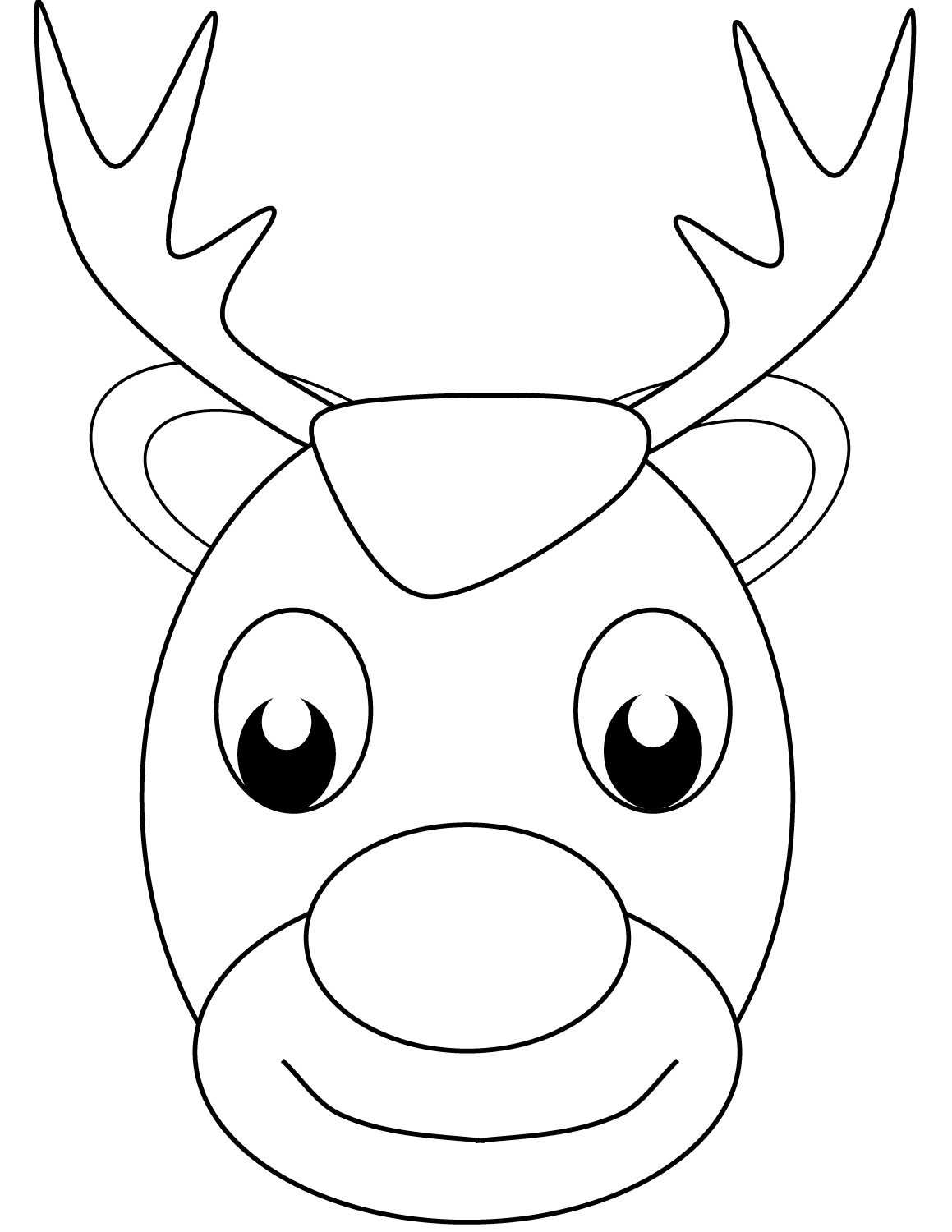Christmas Reindeer Face