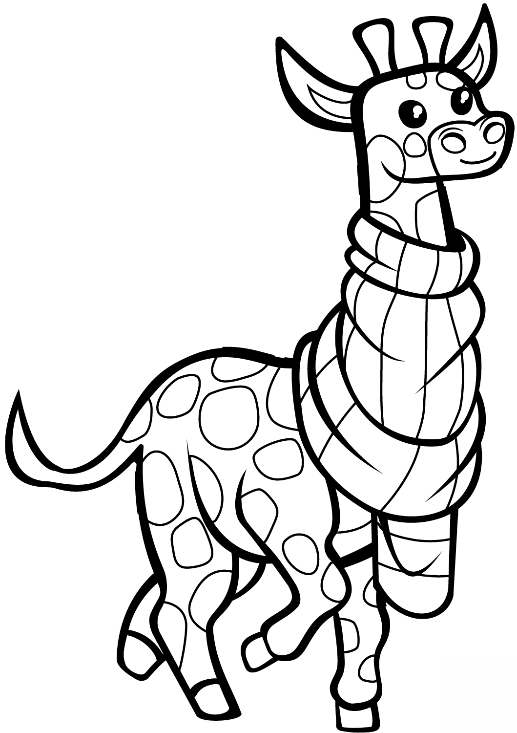 Funny Giraffe with Scarf